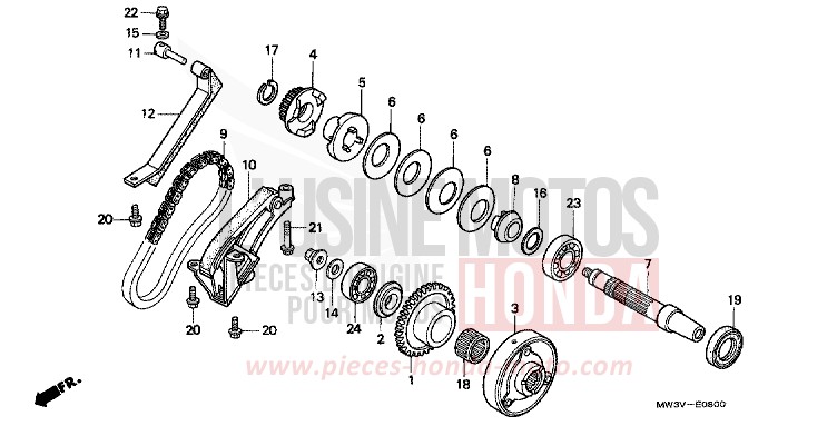 ANLASSERKUPPLUNG von CB Seven Fifty SCHWARZ (NH1) von 1997